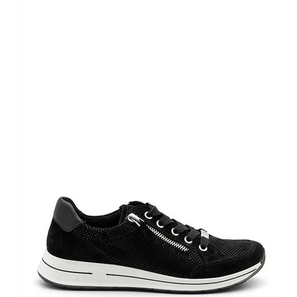 NEW ARA women's oleanna sneakers in black suede - Picture 2 of 6